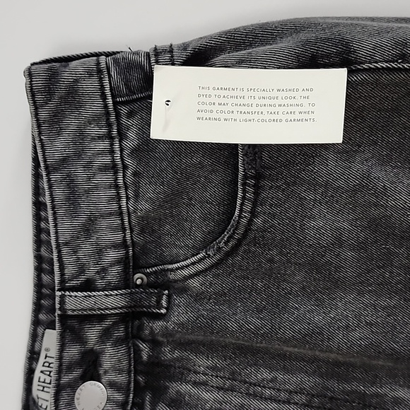 Velvet Heart Women's Effie Denim Midi Skirt Stretch Front Split Frayed Hem Sz 26 - Picture 3 of 16